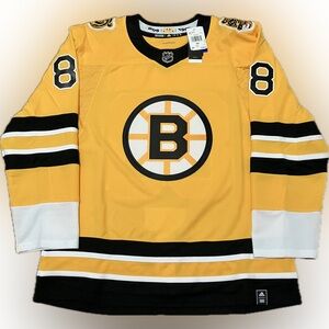 NWT Boston Bruins David Pastrnak Reverse Retro 1.0 Adidas NHL Hockey Jersey 54